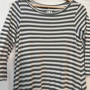 Labo.Art Gray Striped Women's Dress